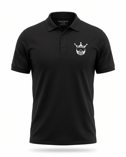 BDG Black Polo — studio mannequin view