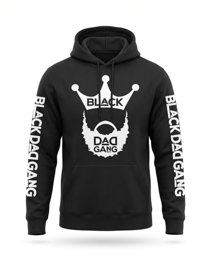 Black DaD Black Hoodie — studio mannequin view