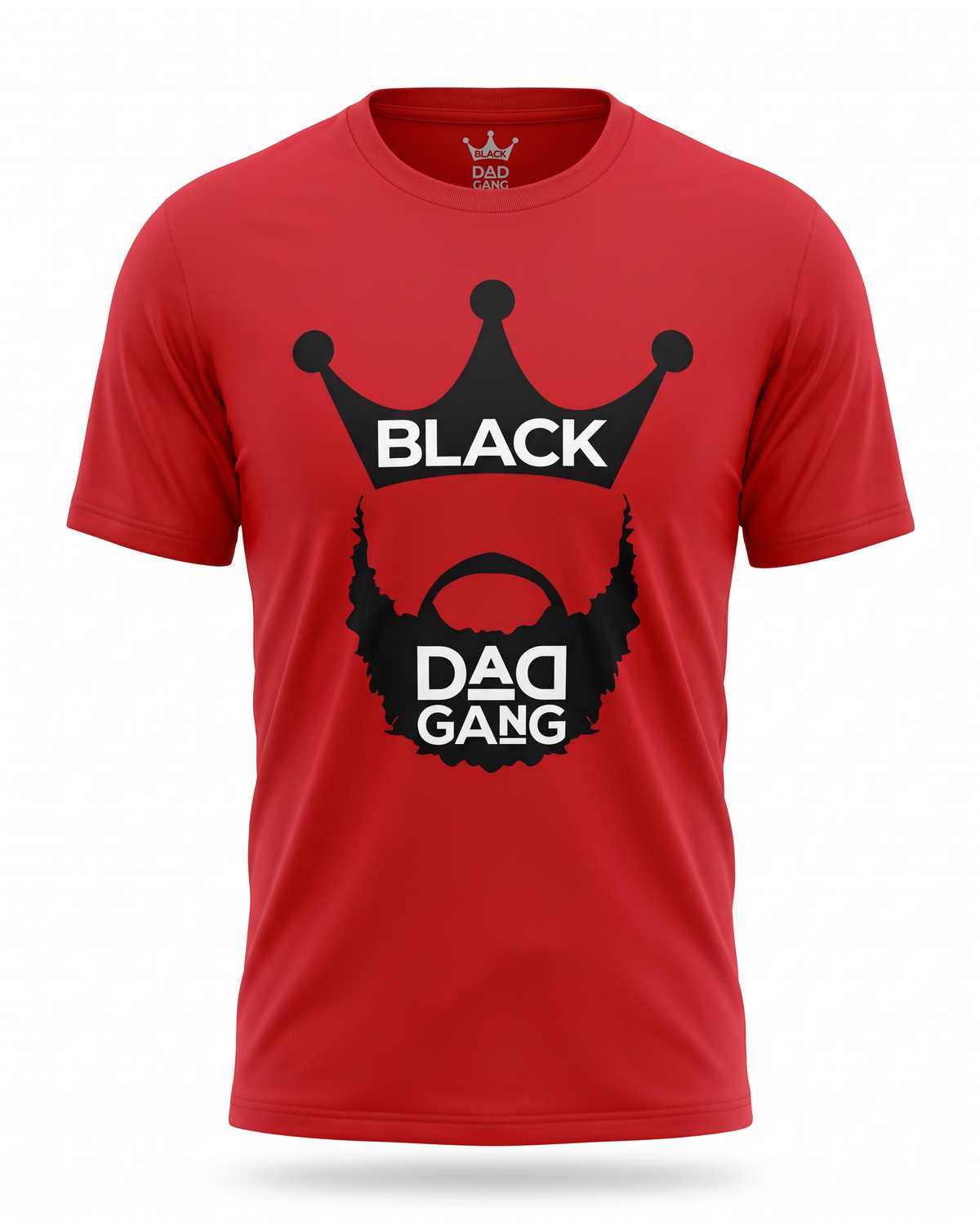 Red, Black and white BDG Tee shirt — studio mannequin view