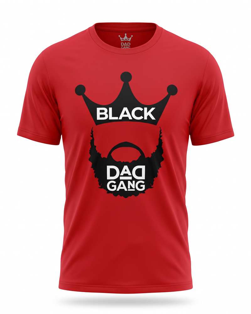 Red, Black and white BDG Tee shirt — studio mannequin view