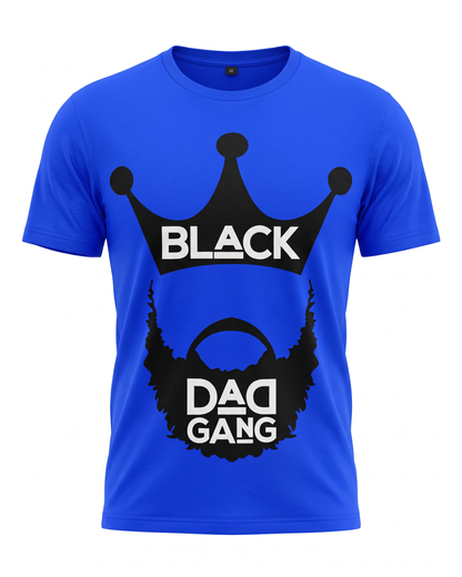 Royal blue, black and white BDG TEE shirt — studio mannequin view